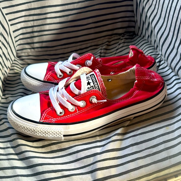 Converse Shoes - Red Slip-On Converse